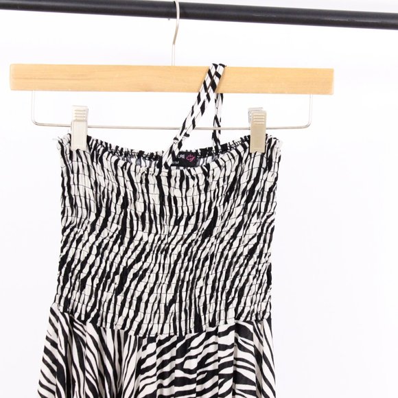 Candy Couture Zebra Print Halter Dress - Picture 2 of 5